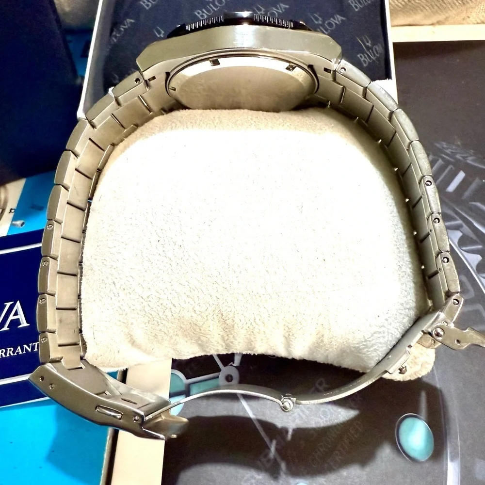 Bulova Marine Star Date Designer Classic Sports Mens Watch - Picture 5 of 8